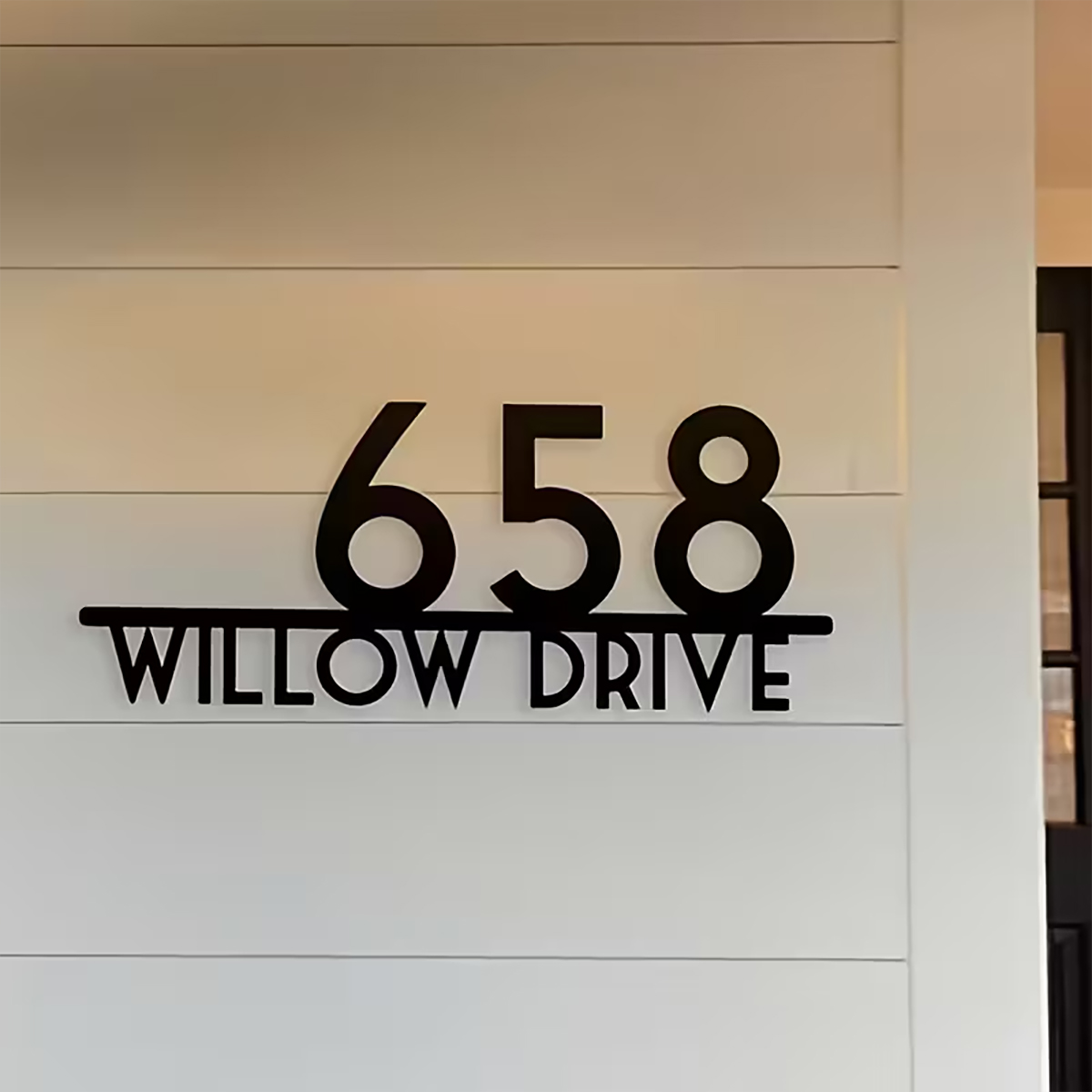 Home Office Number - Número de Casa Personalizado em Metal