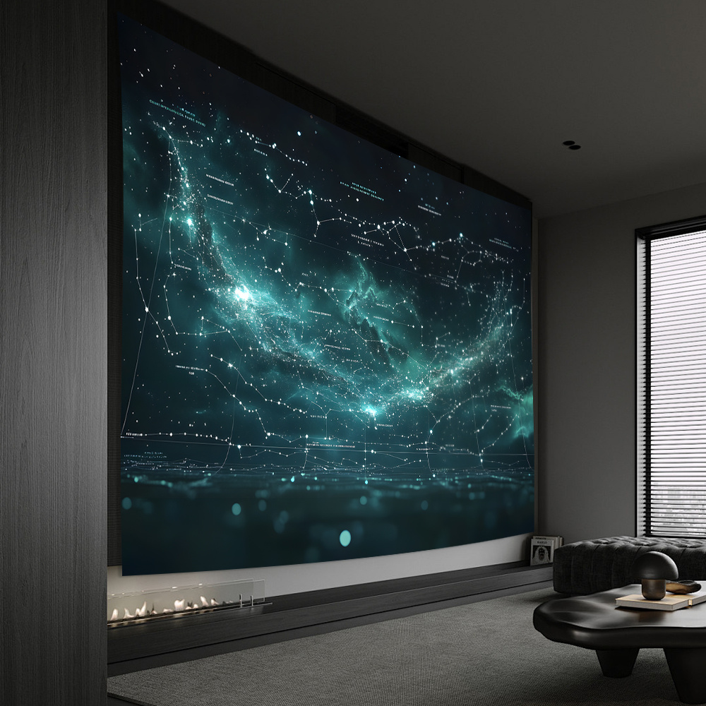 Home Office Backdrop - Pano de fundo da noite estrelada