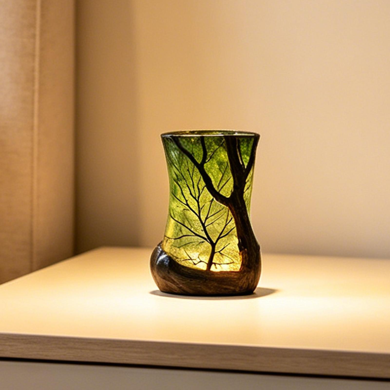 Office Table Home - Luminária de Mesa Decorativa Floresta Noturna: