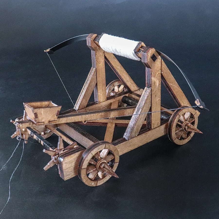 Home Office Architecture - Modelo de Catapulta Elástica Medieval, Carroça