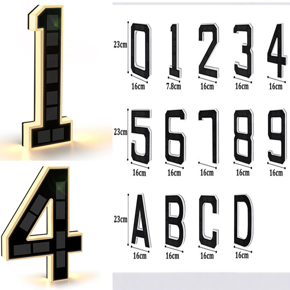 Home Office Number - Luzes Solares para Números de Casa,