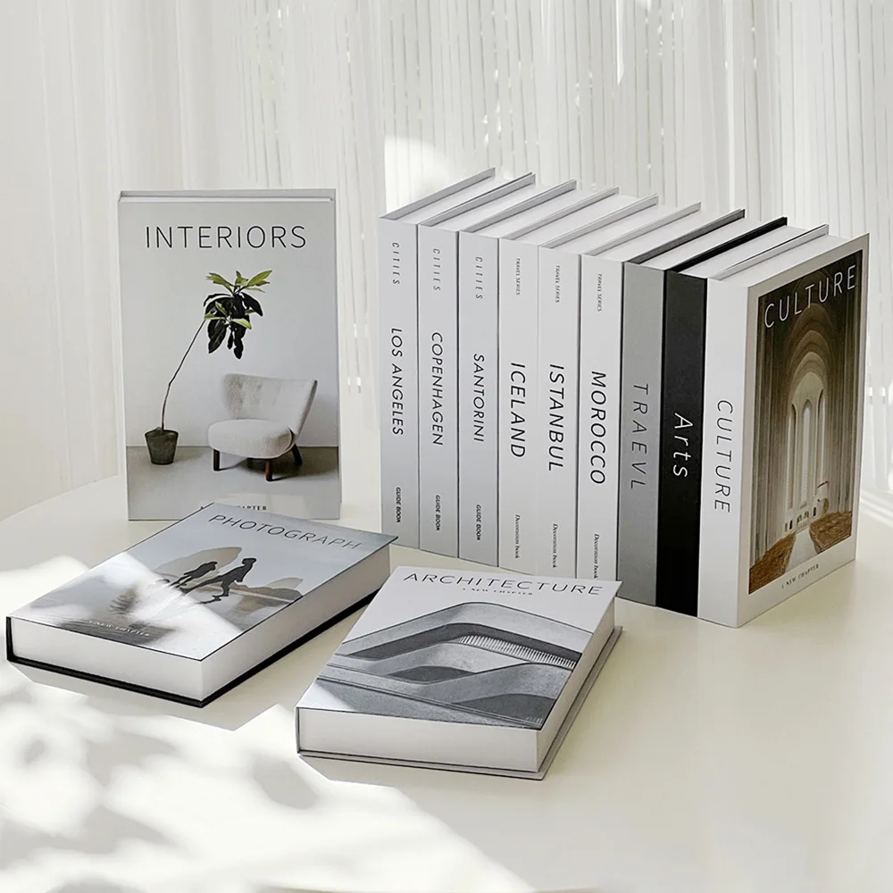 Home Office Architecture - Livros falsos decorativos modernos e minimalistas,