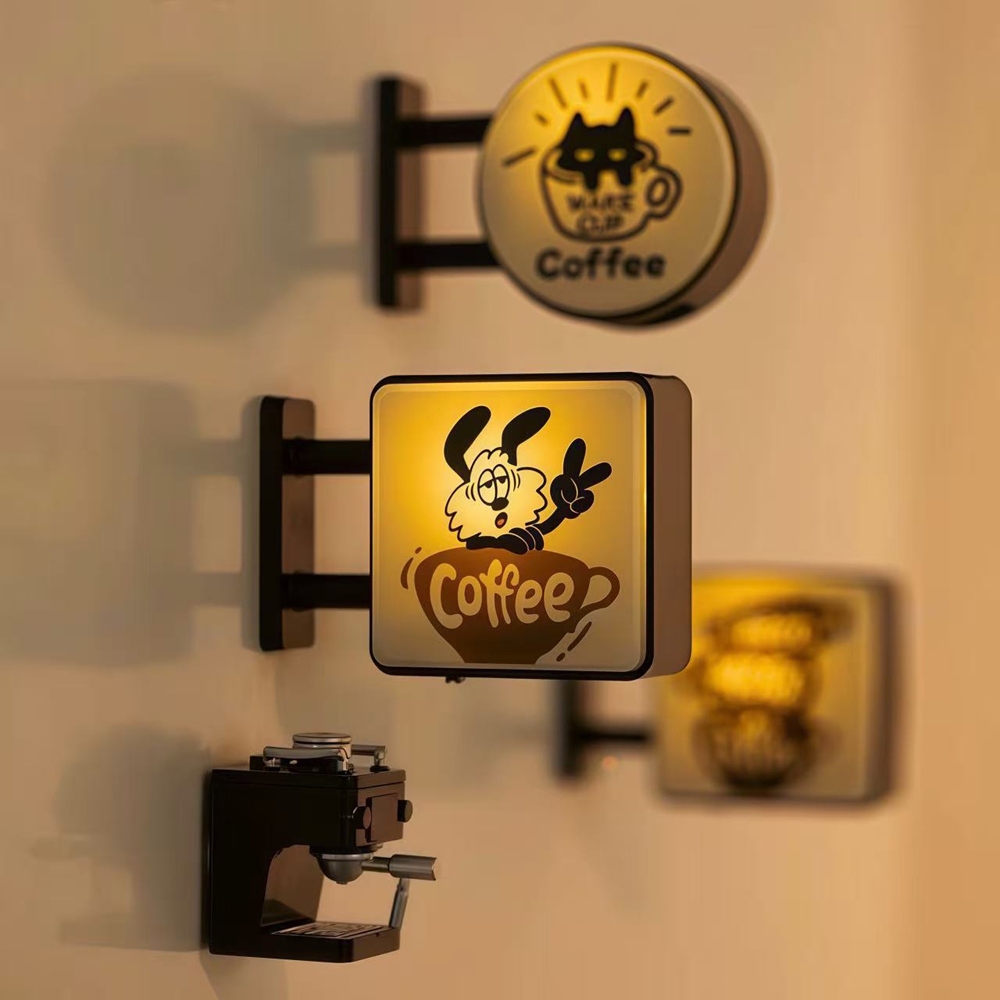 Letter Tray Desk - Café americano iluminado geladeira placa de