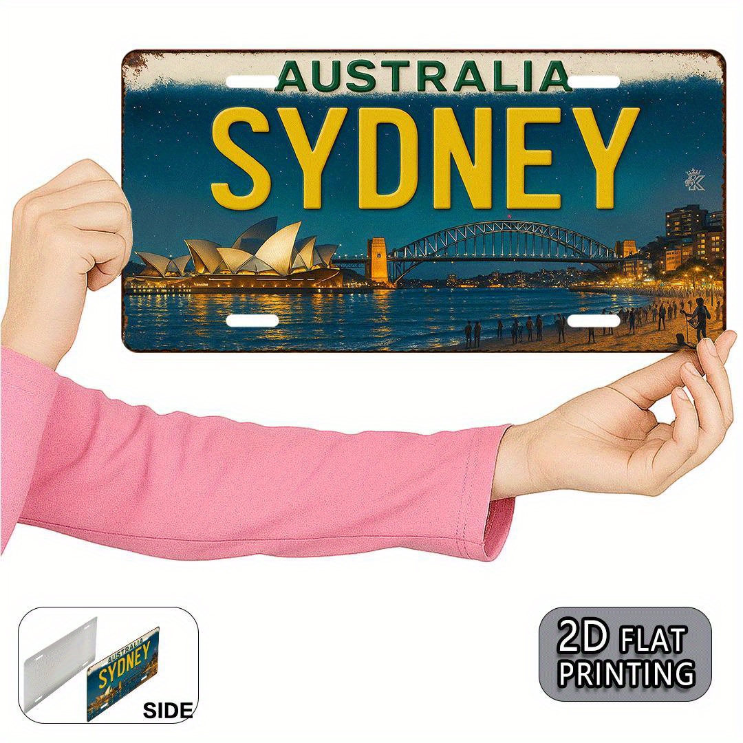 Home Office Australia - Placa de Metal Vintage da Austrália