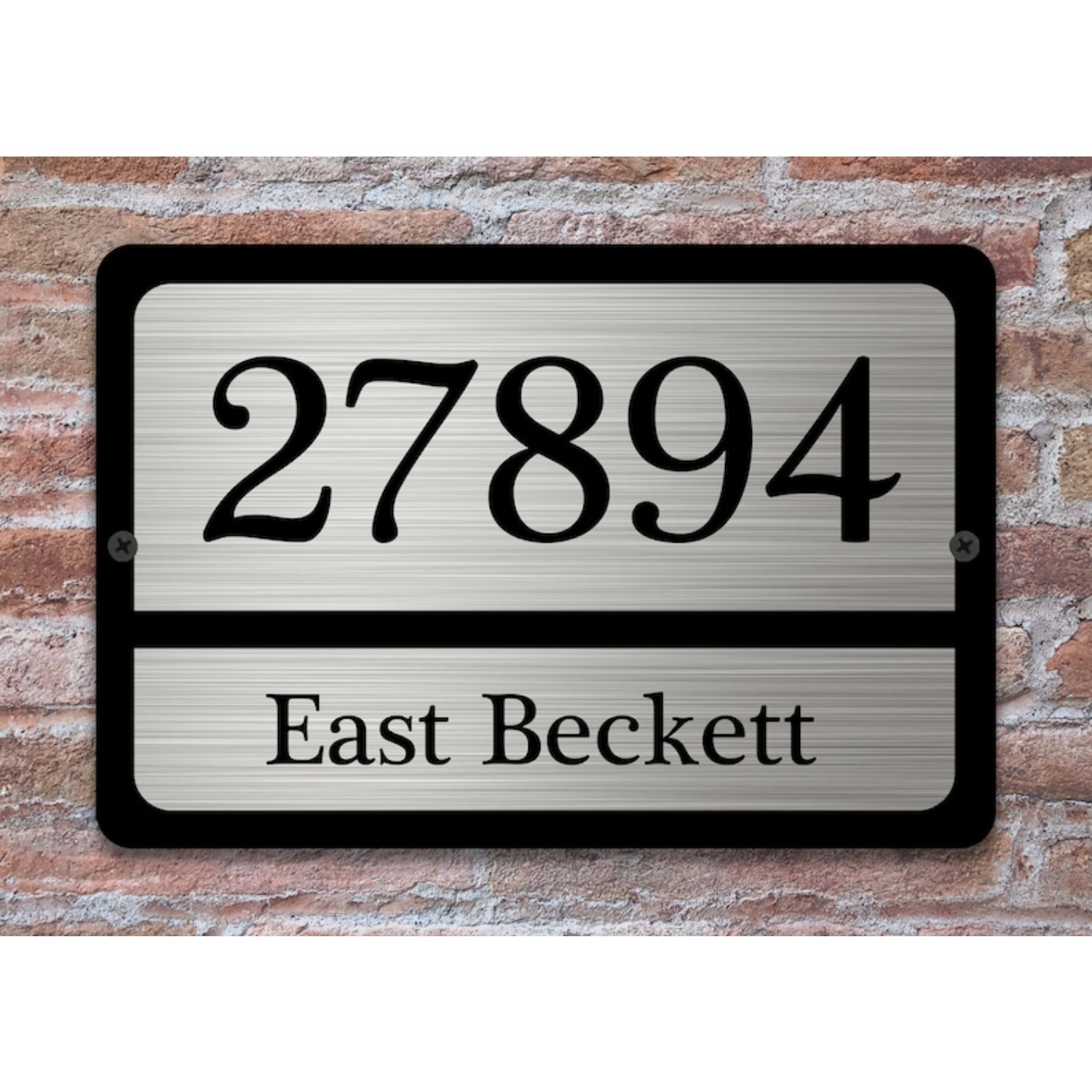 Home Office Number - Placa de Endereço Personalizada em Alumínio