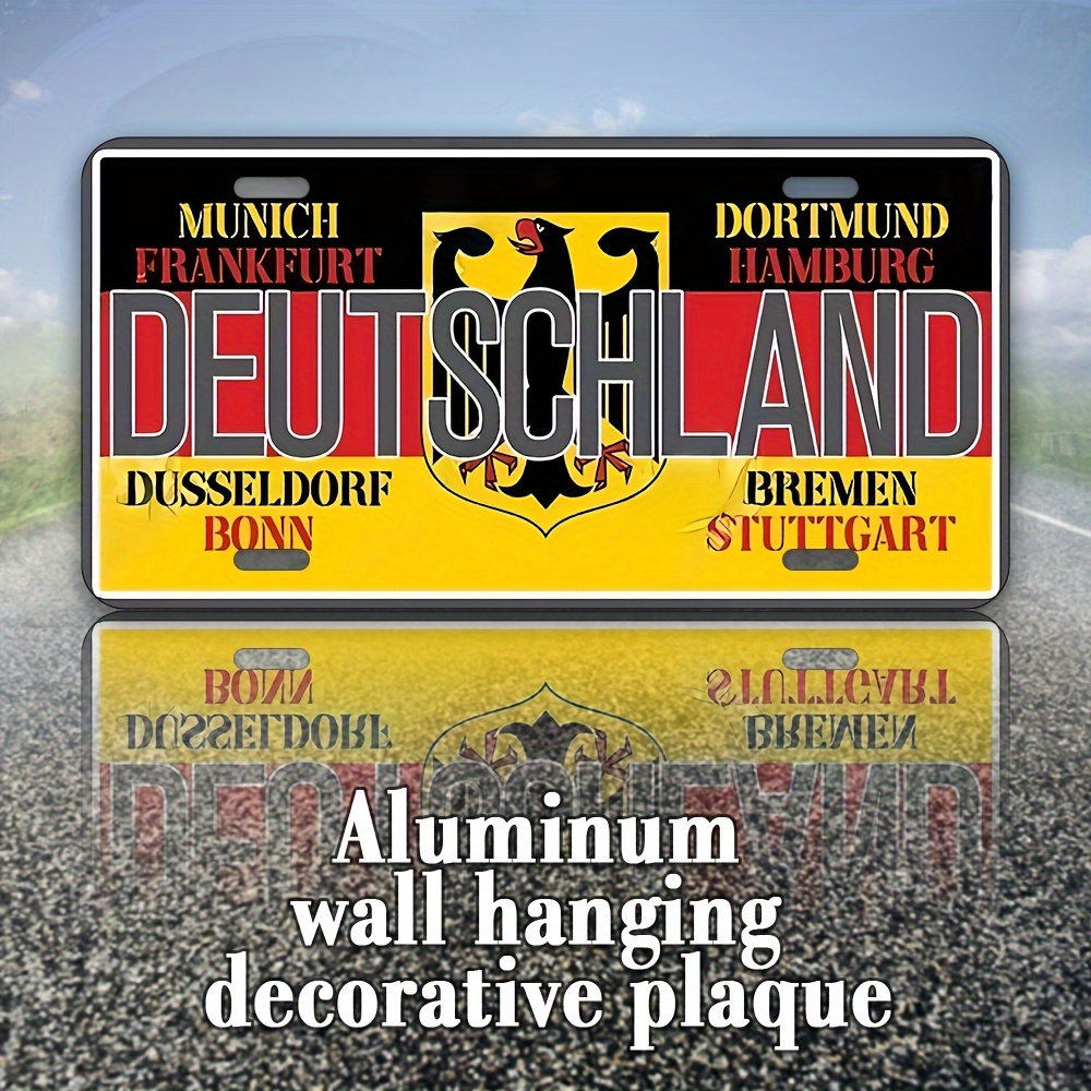 Home Office Deutschland - Placa de Metal Vintage Durável com