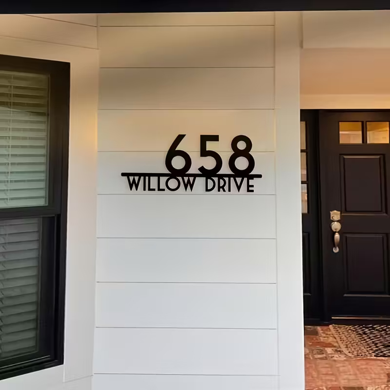Número de Casa Personalizado e - Home Office Number avaliação e preço