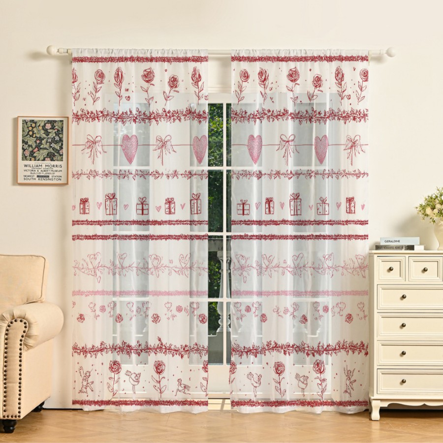 2PCS Cortinas Transparentes co - Home Office Box avaliação e preço
