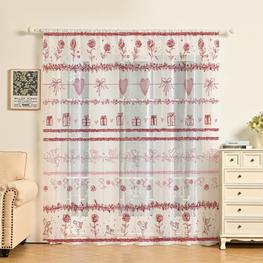 2PCS Cortinas Transparentes co - Home Office Box avaliação e preço
