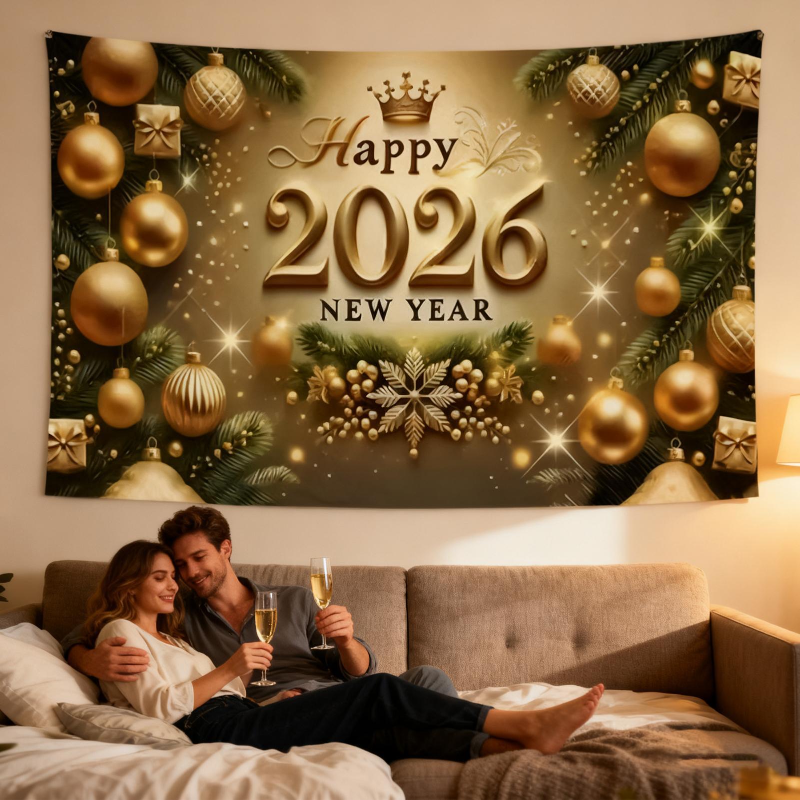 Feliz ano novo banner 7x5 pés  - Home Office Backdrop avaliação e preço