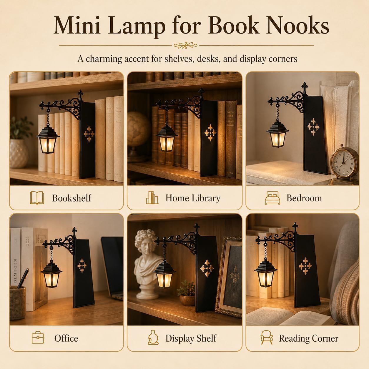 Mini Lanterna Vintage para Est - Home Office With Library avaliação e preço