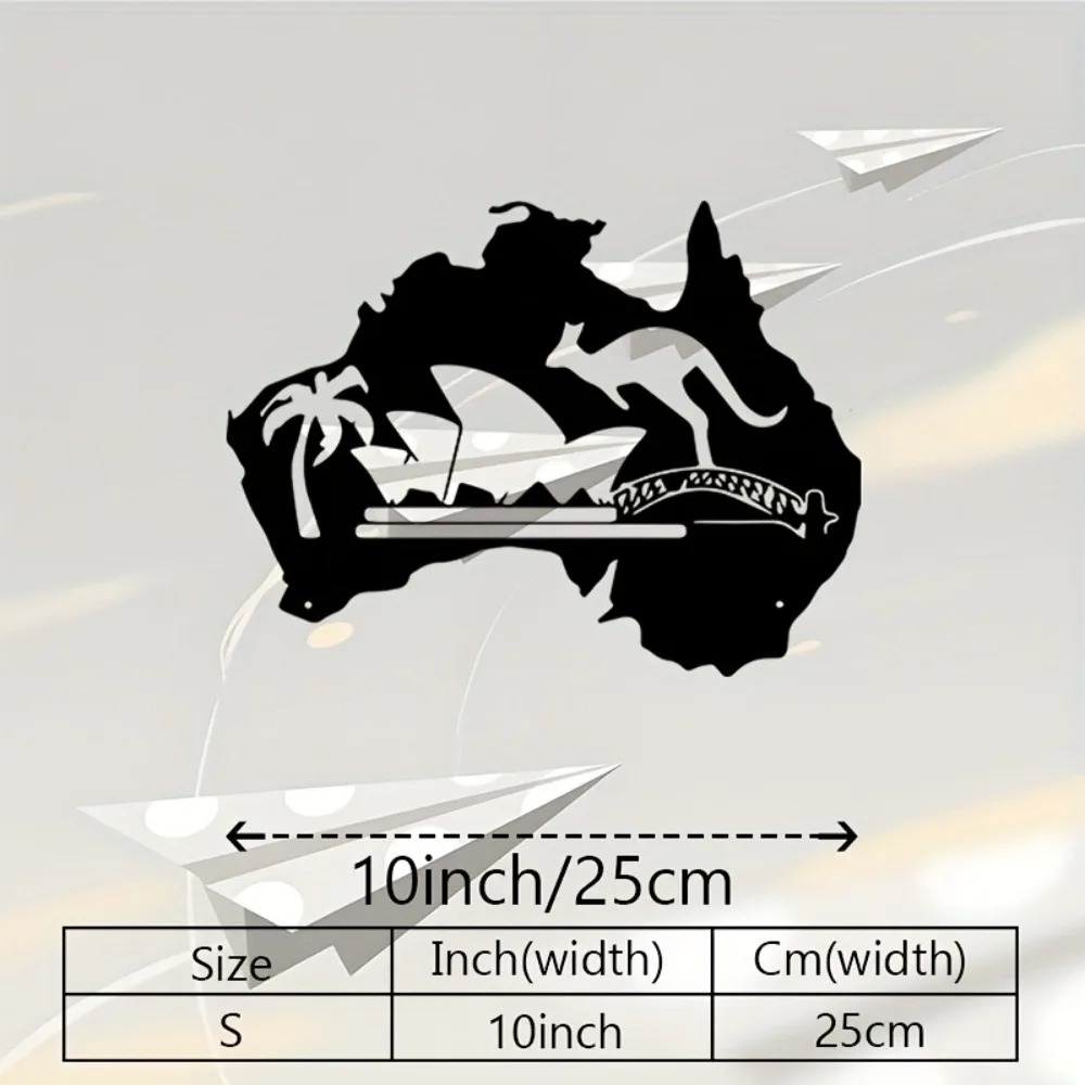 Arte de Parede Metálica Cangur - Home Office Australia avaliação e preço