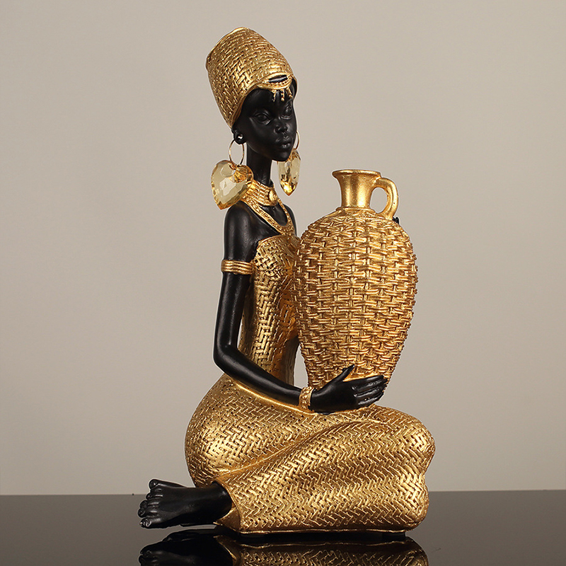 Escultura de Menina Africana S - Home Office Architecture avaliação e preço