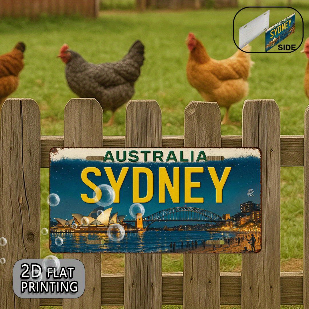 Placa de Metal Vintage da Aust - Home Office Australia avaliação e preço