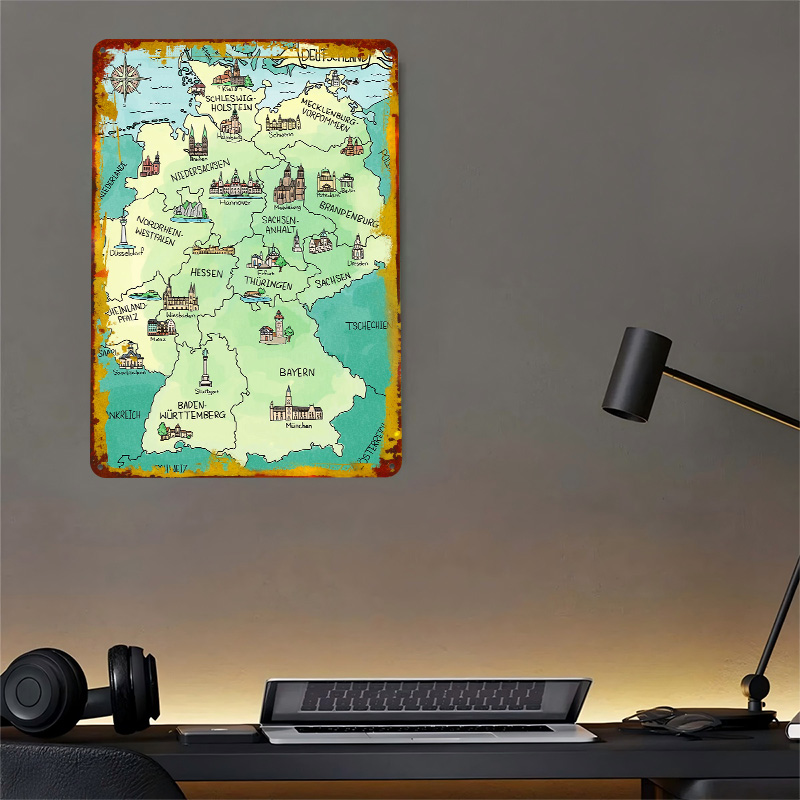 Aquarell Deutschland Karte Pos - Home Office Deutschland avaliação e preço