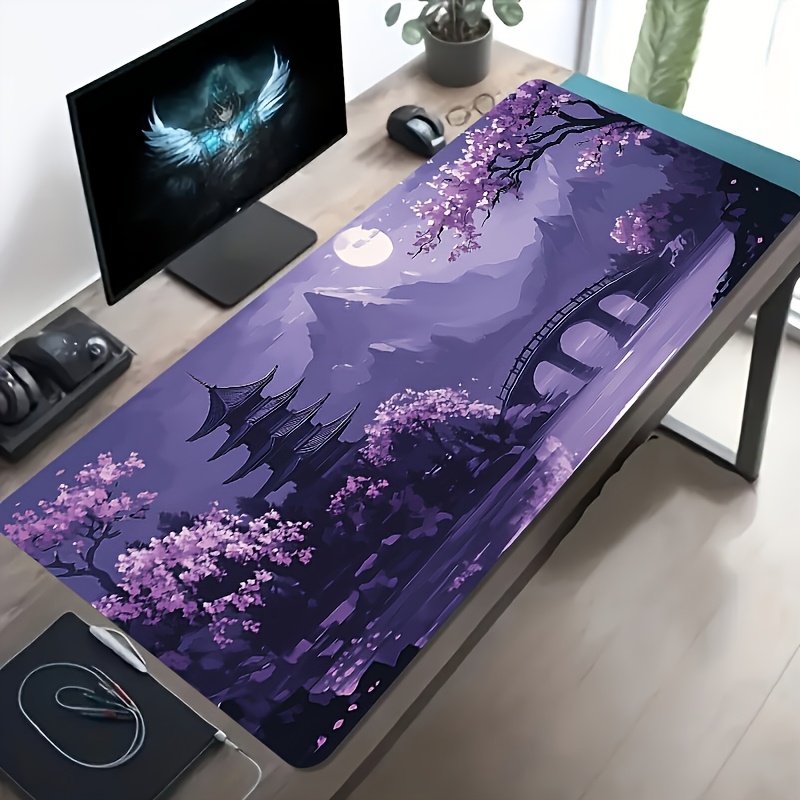 Mouse Pad Gamer Flor de Cereje - Home Office Noturno avaliação e preço
