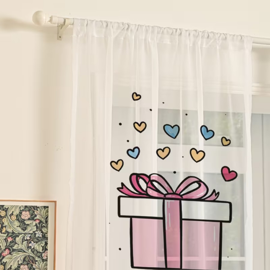 2PCS Cortinas Transparentes co - Home Office Box avaliação e preço