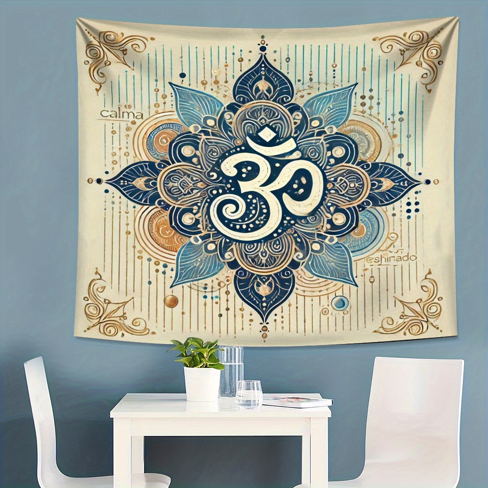 1pc mandala e símbolo om impre - Home Office Backdrop avaliação e preço